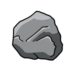 A drawing of a grey rock